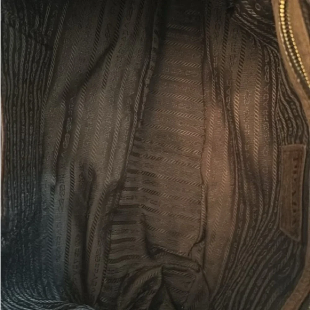 Prada Brown Leather Hobo Bag with Gold Hardware - Picture 3 of 3
